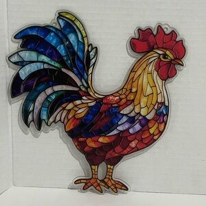 Suncatcher Acrylic Rooster Bird Farm Animal Home Decor New Gift